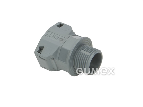 NORDUC A 183 P, für Rohrschützer 10mm, Außengewinde PG9, IP65, PA6, grau, 